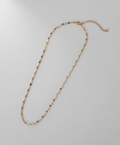 COCOSHNIK ONKITSCH / ココシュニックオンキッチュ ネックレス・ペンダント・チョーカー | シルバー デザインチェーン デュアルペタルネックレス（38ｃｍ） GP | 詳細4