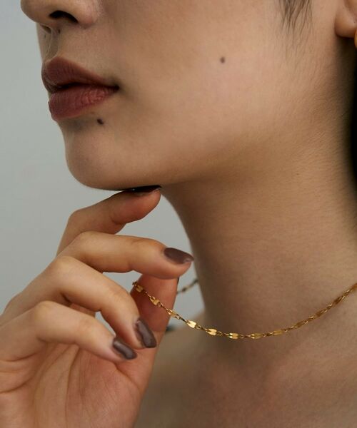 COCOSHNIK ONKITSCH / ココシュニックオンキッチュ ネックレス・ペンダント・チョーカー | シルバー デザインチェーン デュアルペタルネックレス（38ｃｍ） GP | 詳細8