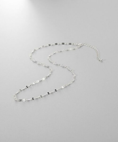 COCOSHNIK ONKITSCH / ココシュニックオンキッチュ ネックレス・ペンダント・チョーカー | シルバー デザインチェーン デュアルペタルネックレス（38ｃｍ）（シルバー(600)）