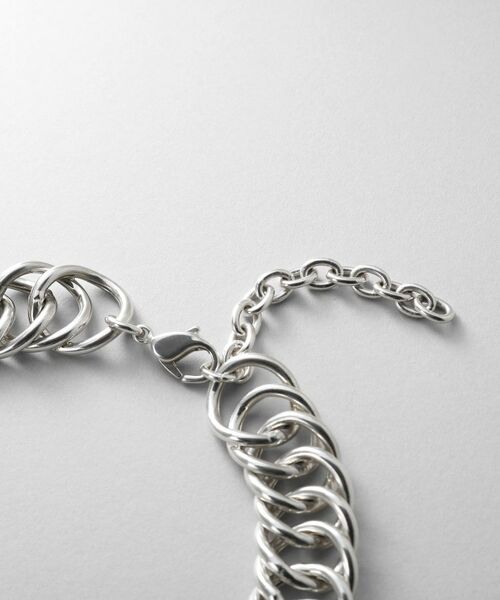 COCOSHNIK ONKITSCH / ココシュニックオンキッチュ ネックレス・ペンダント・チョーカー | シルバー デザインチェーン ホロウダブルカーブネックレス | 詳細3