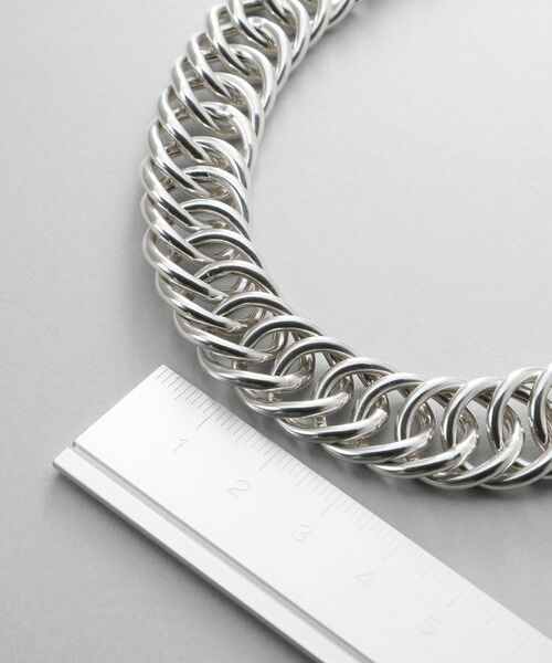 COCOSHNIK ONKITSCH / ココシュニックオンキッチュ ネックレス・ペンダント・チョーカー | シルバー デザインチェーン ホロウダブルカーブネックレス | 詳細5