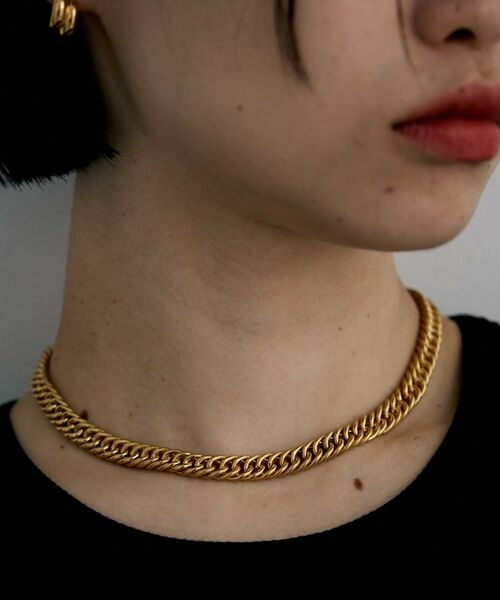 COCOSHNIK ONKITSCH / ココシュニックオンキッチュ ネックレス・ペンダント・チョーカー | シルバー デザインチェーン ホロウカットダブルカーブネックレス GP | 詳細10