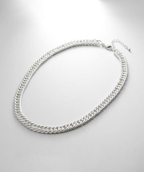 COCOSHNIK ONKITSCH / ココシュニックオンキッチュ ネックレス・ペンダント・チョーカー | シルバー デザインチェーン ホロウカットダブルカーブネックレス | 詳細1