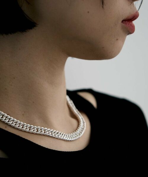 COCOSHNIK ONKITSCH / ココシュニックオンキッチュ ネックレス・ペンダント・チョーカー | シルバー デザインチェーン ホロウカットダブルカーブネックレス | 詳細10