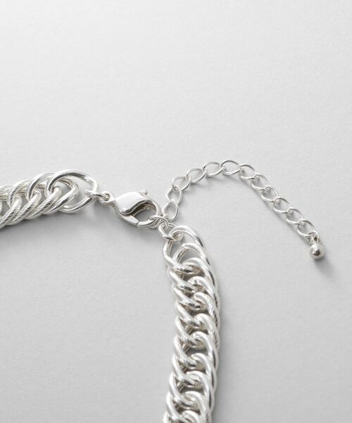 COCOSHNIK ONKITSCH / ココシュニックオンキッチュ ネックレス・ペンダント・チョーカー | シルバー デザインチェーン ホロウカットダブルカーブネックレス | 詳細3