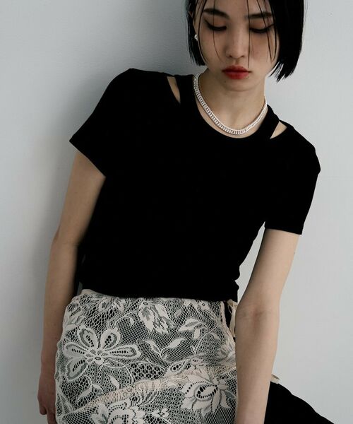 COCOSHNIK ONKITSCH / ココシュニックオンキッチュ ネックレス・ペンダント・チョーカー | シルバー デザインチェーン ホロウカットダブルカーブネックレス | 詳細8