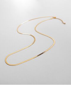 COCOSHNIK ONKITSCH / ココシュニックオンキッチュ ネックレス・ペンダント・チョーカー | シルバー デザインチェーン フラットスネークネックレスM（60cm） GP