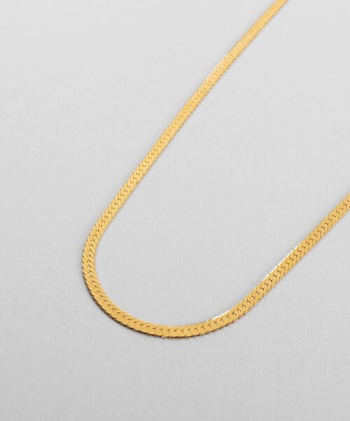 COCOSHNIK ONKITSCH / ココシュニックオンキッチュ ネックレス・ペンダント・チョーカー | シルバー デザインチェーン フラットスネークネックレスM（60cm） GP | 詳細2