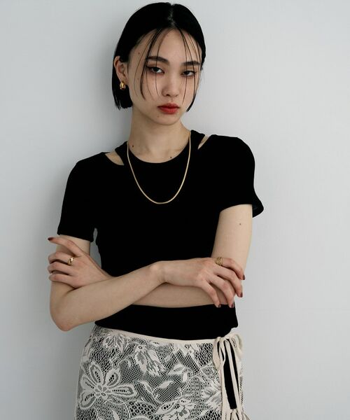 COCOSHNIK ONKITSCH / ココシュニックオンキッチュ ネックレス・ペンダント・チョーカー | シルバー デザインチェーン フラットスネークネックレスM（60cm） GP | 詳細6