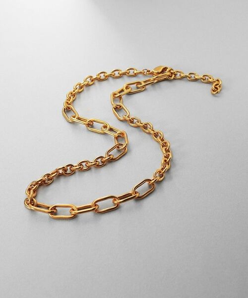 COCOSHNIK ONKITSCH / ココシュニックオンキッチュ ネックレス・ペンダント・チョーカー | シルバー オルタネートチェーン ケーブル・オーバルネックレス GP | 詳細1