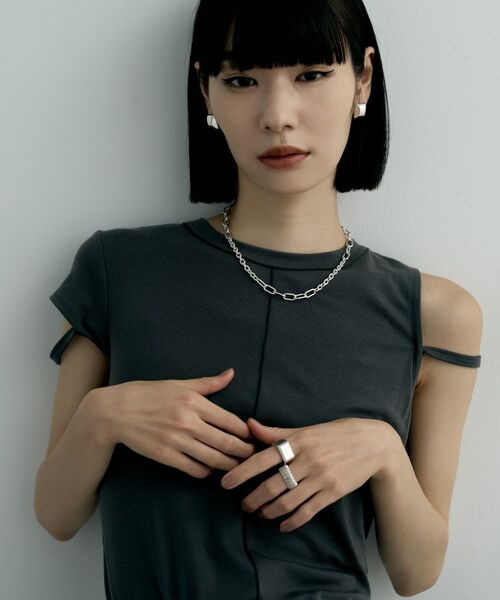 COCOSHNIK ONKITSCH / ココシュニックオンキッチュ ネックレス・ペンダント・チョーカー | シルバー オルタネートチェーン ケーブル・オーバルネックレス | 詳細6