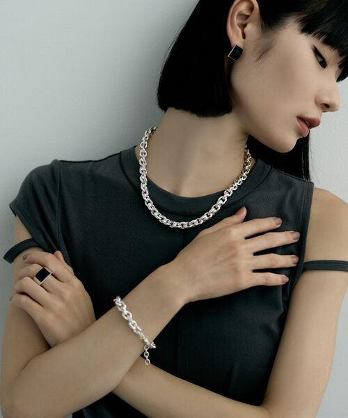 COCOSHNIK ONKITSCH / ココシュニックオンキッチュ ネックレス・ペンダント・チョーカー | シルバー デザインチェーン ホロウカットケーブルネックレス | 詳細7