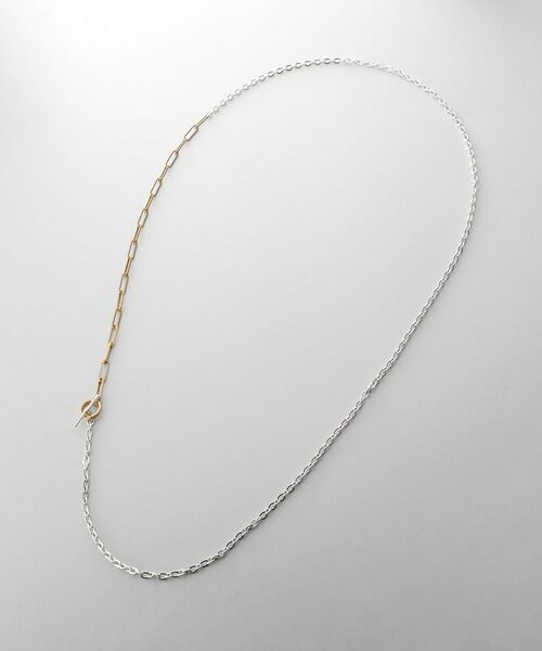 COCOSHNIK ONKITSCH / ココシュニックオンキッチュ ネックレス・ペンダント・チョーカー | シルバー コンビカラー フラットオーバル フラットケーブルマンテルネックレス | 詳細5