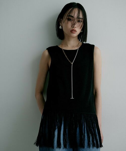 COCOSHNIK ONKITSCH / ココシュニックオンキッチュ ネックレス・ペンダント・チョーカー | シルバー コンビカラー フラットオーバル フラットケーブルマンテルネックレス | 詳細8