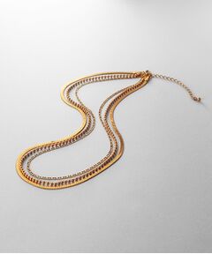 COCOSHNIK ONKITSCH / ココシュニックオンキッチュ ネックレス・ペンダント・チョーカー | シルバー コンビネーションチェーン フラットスネーク マリン ボールネックレスGP