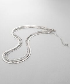 COCOSHNIK ONKITSCH / ココシュニックオンキッチュ ネックレス・ペンダント・チョーカー | シルバー コンビネーションチェーン フラットスネーク マリン ボールネックレス