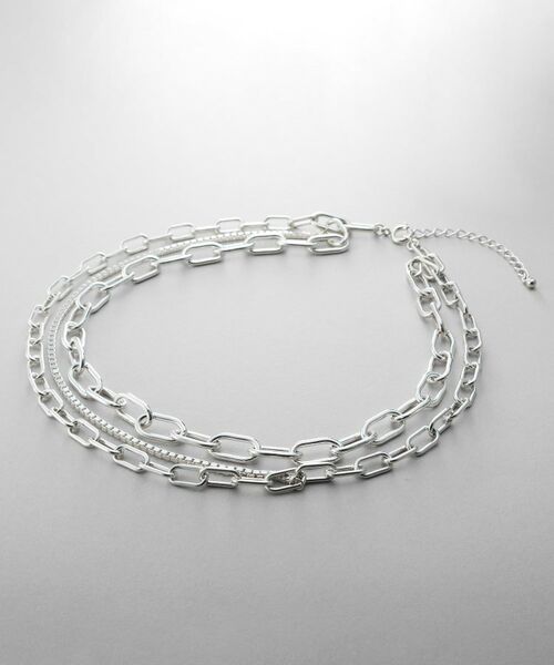 COCOSHNIK ONKITSCH / ココシュニックオンキッチュ ネックレス・ペンダント・チョーカー | シルバー ミックスチェーン ケーブル ベネチアンネックレス | 詳細1