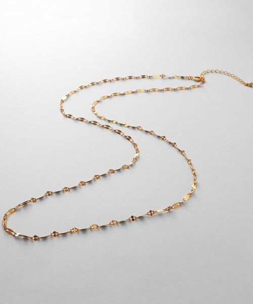 COCOSHNIK ONKITSCH / ココシュニックオンキッチュ ネックレス・ペンダント・チョーカー | シルバー デザインチェーン デュアルペタルネックレス（60cm）GP | 詳細1