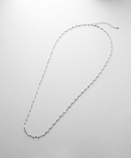 COCOSHNIK ONKITSCH / ココシュニックオンキッチュ ネックレス・ペンダント・チョーカー | シルバー デザインチェーン デュアルペタルネックレス（60cm） | 詳細4
