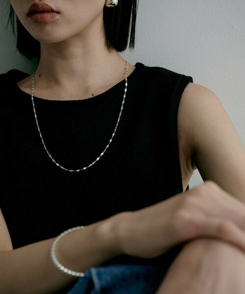 COCOSHNIK ONKITSCH / ココシュニックオンキッチュ ネックレス・ペンダント・チョーカー | シルバー デザインチェーン デュアルペタルネックレス（60cm） | 詳細7