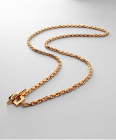 COCOSHNIK ONKITSCH / ココシュニックオンキッチュ ネックレス・ペンダント・チョーカー | シルバー カットケーブルチェーン レクタングルマンテルネックレス（55cm） GP