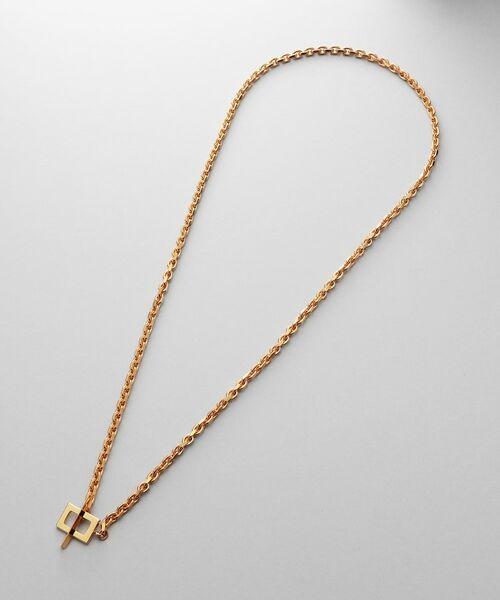 COCOSHNIK ONKITSCH / ココシュニックオンキッチュ ネックレス・ペンダント・チョーカー | シルバー カットケーブルチェーン レクタングルマンテルネックレス（55cm） GP | 詳細4