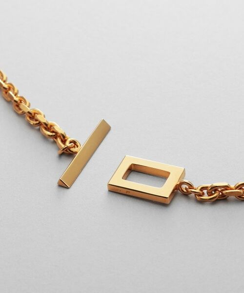 COCOSHNIK ONKITSCH / ココシュニックオンキッチュ ネックレス・ペンダント・チョーカー | シルバー カットケーブルチェーン レクタングルマンテルネックレス（55cm） GP | 詳細5