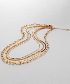 COCOSHNIK ONKITSCH / ココシュニックオンキッチュ ネックレス・ペンダント・チョーカー | シルバー コンビネーションチェーン クアッドネックレス GP