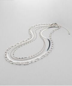 COCOSHNIK ONKITSCH / ココシュニックオンキッチュ ネックレス・ペンダント・チョーカー | シルバー コンビネーションチェーン クアッドネックレス