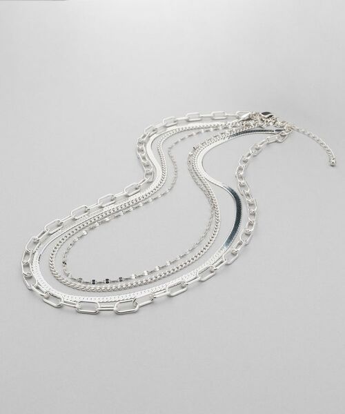 COCOSHNIK ONKITSCH / ココシュニックオンキッチュ ネックレス・ペンダント・チョーカー | シルバー コンビネーションチェーン クアッドネックレス（シルバー(600)）