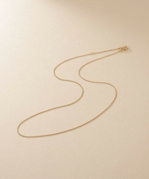 COCOSHNIK ONKITSCH / ココシュニックオンキッチュ ネックレス・ペンダント・チョーカー | K10スキニーネックレス カーブ（クリスタル/透明(100)）