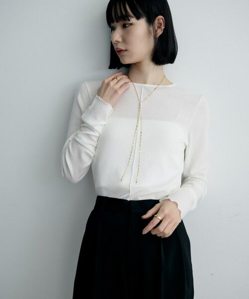 COCOSHNIK ONKITSCH / ココシュニックオンキッチュ ネックレス・ペンダント・チョーカー | シルバー デザインチェーン デュアルペタル フリンジYネックレス GP | 詳細6