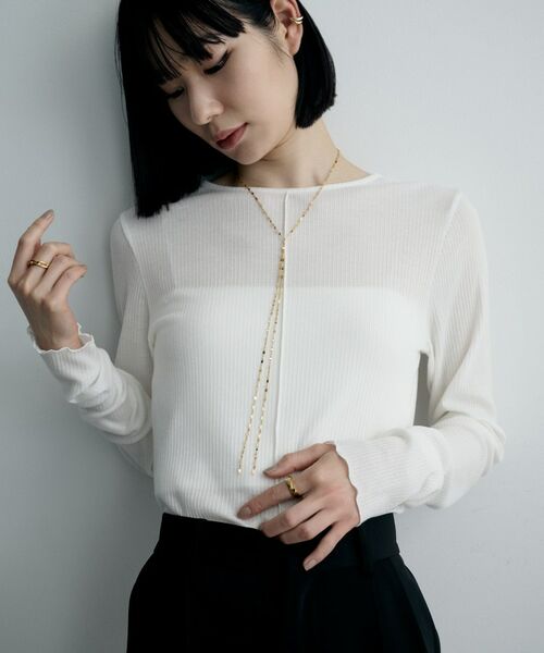 COCOSHNIK ONKITSCH / ココシュニックオンキッチュ ネックレス・ペンダント・チョーカー | シルバー デザインチェーン デュアルペタル フリンジYネックレス GP | 詳細7