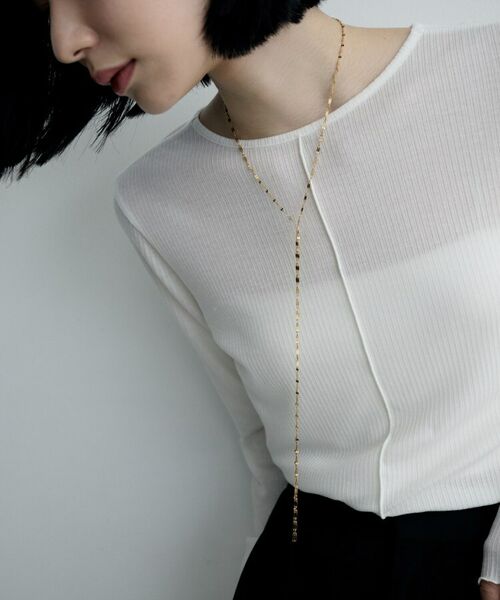 COCOSHNIK ONKITSCH / ココシュニックオンキッチュ ネックレス・ペンダント・チョーカー | シルバー デザインチェーン デュアルペタル フリンジYネックレス GP | 詳細8