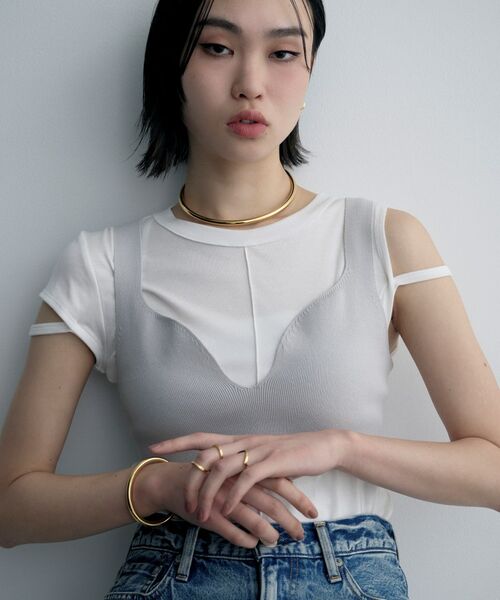 COCOSHNIK ONKITSCH / ココシュニックオンキッチュ ネックレス・ペンダント・チョーカー | シルバー ホロウフレキシブルチョーカーL GP | 詳細6