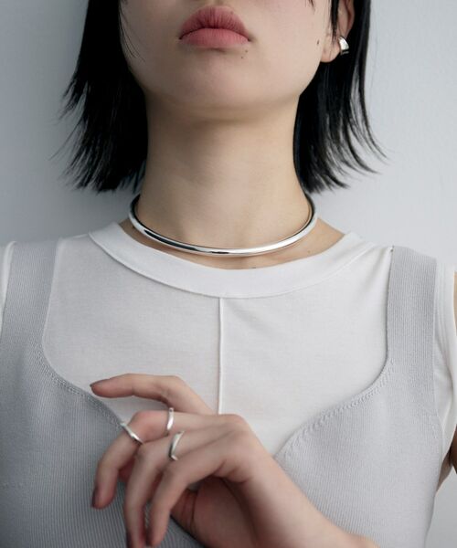 COCOSHNIK ONKITSCH / ココシュニックオンキッチュ ネックレス・ペンダント・チョーカー | シルバー ホロウフレキシブルチョーカーL | 詳細7