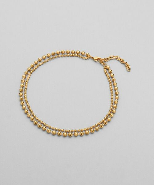 COCOSHNIK ONKITSCH / ココシュニックオンキッチュ ネックレス・ペンダント・チョーカー | シルバー ダブルボールチェーンネックレス GP | 詳細1