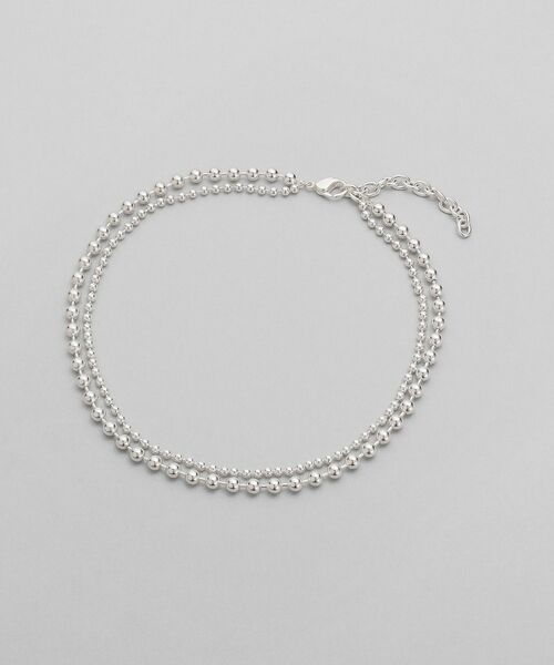 COCOSHNIK ONKITSCH / ココシュニックオンキッチュ ネックレス・ペンダント・チョーカー | シルバー ダブルボールチェーンネックレス（シルバー(600)）