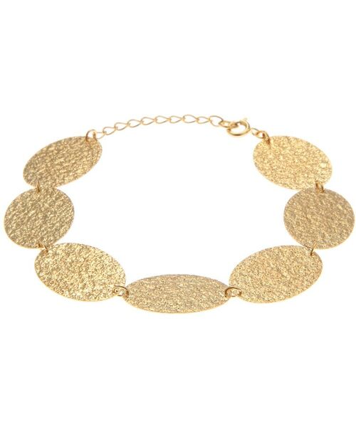 COCOSHNIK ONKITSCH / ココシュニックオンキッチュ ブレスレット・バングル | テクスチャープレートオーバル連続 ブレスレット（イエローゴールド(600)）