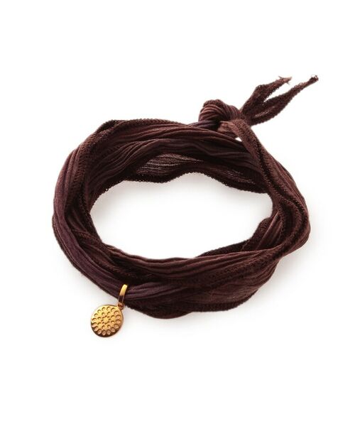 COCOSHNIK ONKITSCH / ココシュニックオンキッチュ ブレスレット・バングル | シルクリボンブレスレット(茶) | 詳細1