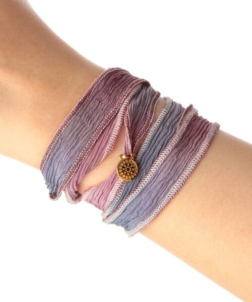 COCOSHNIK ONKITSCH / ココシュニックオンキッチュ ブレスレット・バングル | シルクリボンブレスレット(ピンク) | 詳細4