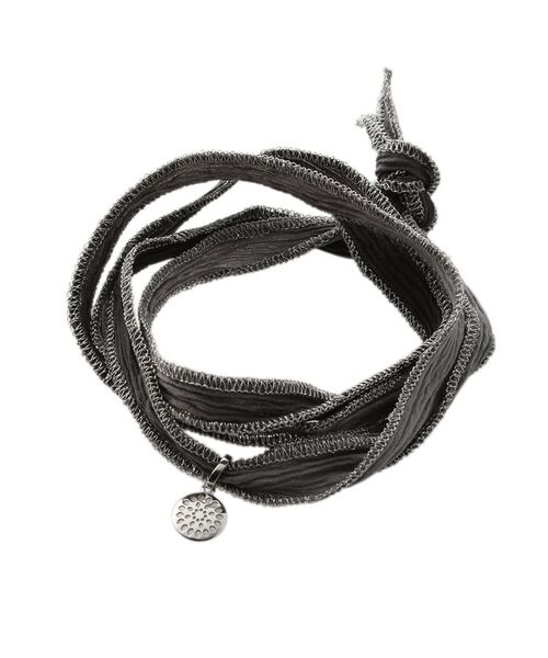 COCOSHNIK ONKITSCH / ココシュニックオンキッチュ ブレスレット・バングル | シルクリボンブレスレット(グレー)（グレー系(011)）