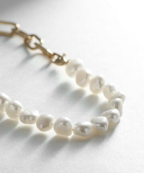 COCOSHNIK ONKITSCH / ココシュニックオンキッチュ ブレスレット・バングル | シルバー バロックパール チェーンミックス ブレスレットＬ GP | 詳細2