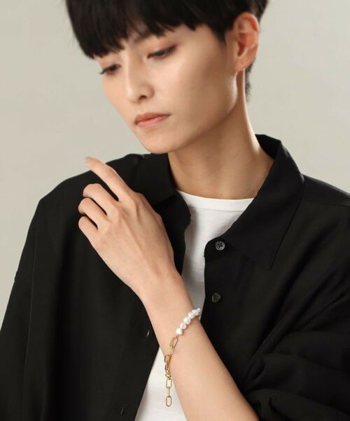 COCOSHNIK ONKITSCH / ココシュニックオンキッチュ ブレスレット・バングル | シルバー バロックパール チェーンミックス ブレスレットＬ GP | 詳細7