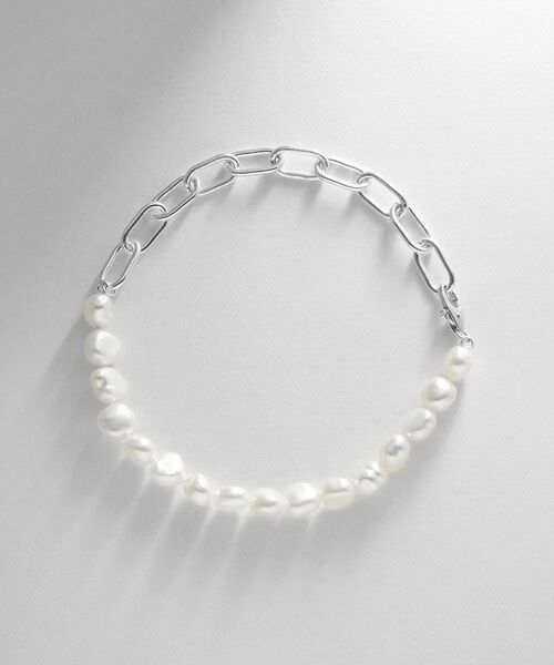 COCOSHNIK ONKITSCH / ココシュニックオンキッチュ ブレスレット・バングル | シルバー バロックパール チェーンミックス ブレスレットＬ | 詳細4