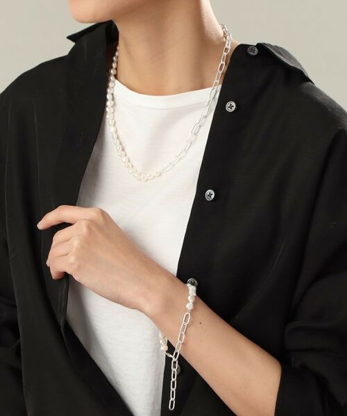 COCOSHNIK ONKITSCH / ココシュニックオンキッチュ ブレスレット・バングル | シルバー バロックパール チェーンミックス ブレスレットＬ | 詳細8