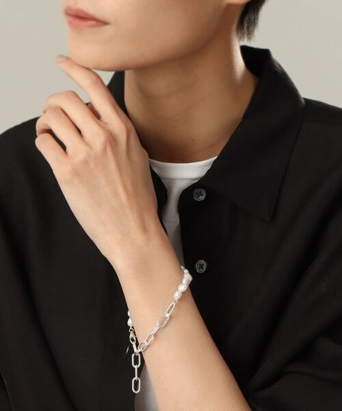 COCOSHNIK ONKITSCH / ココシュニックオンキッチュ ブレスレット・バングル | シルバー バロックパール チェーンミックス ブレスレットＬ | 詳細9