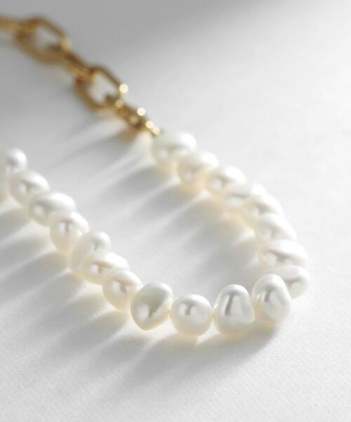 COCOSHNIK ONKITSCH / ココシュニックオンキッチュ ブレスレット・バングル | シルバー バロックパール チェーンミックス ブレスレットＳ GP | 詳細3