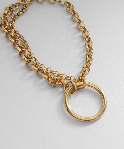 COCOSHNIK ONKITSCH / ココシュニックオンキッチュ ブレスレット・バングル | シルバー サークルモチーフ ダブルチェーンブレスレット GP | 詳細2