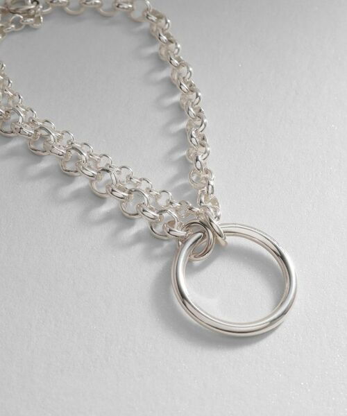 COCOSHNIK ONKITSCH / ココシュニックオンキッチュ ブレスレット・バングル | シルバー サークルモチーフ ダブルチェーンブレスレット | 詳細2